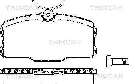 Triscan 8110 23035 - Гальмівні колодки, дискові гальма autocars.com.ua