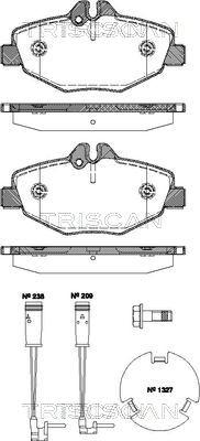 Triscan 8110 23038 - Гальмівні колодки, дискові гальма autocars.com.ua