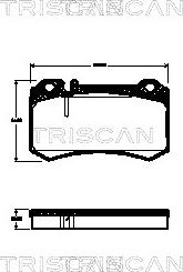 Triscan 8110 23039 - Гальмівні колодки, дискові гальма autocars.com.ua