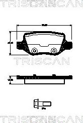 Triscan 8110 23045 - Гальмівні колодки, дискові гальма autocars.com.ua