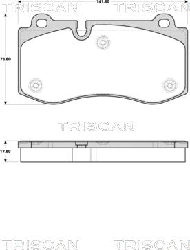 Triscan 8110 23049 - Гальмівні колодки, дискові гальма autocars.com.ua