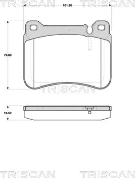 Triscan 8110 23050 - Гальмівні колодки, дискові гальма autocars.com.ua