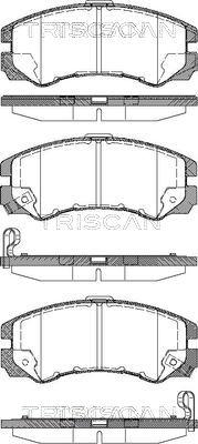 Triscan 8110 24010 - Гальмівні колодки, дискові гальма autocars.com.ua