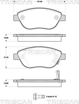 Triscan 8110 24028 - Гальмівні колодки, дискові гальма autocars.com.ua