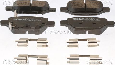 Triscan 8110 24056 - Гальмівні колодки, дискові гальма autocars.com.ua