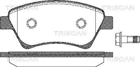 Triscan 8110 25020 - Гальмівні колодки, дискові гальма autocars.com.ua