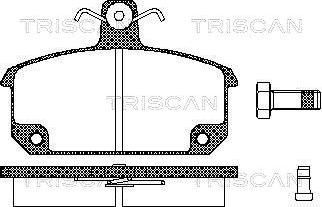 Triscan 8110 25189 - Гальмівні колодки, дискові гальма autocars.com.ua