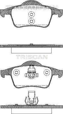 Triscan 8110 27004 - Гальмівні колодки, дискові гальма autocars.com.ua