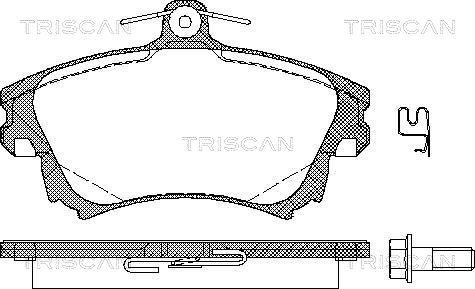 Triscan 8110 27005 - Тормозные колодки, дисковые, комплект avtokuzovplus.com.ua