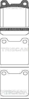 Triscan 8110 27007 - Гальмівні колодки, дискові гальма autocars.com.ua