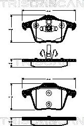 Triscan 8110 27011 - Тормозные колодки, дисковые, комплект autodnr.net