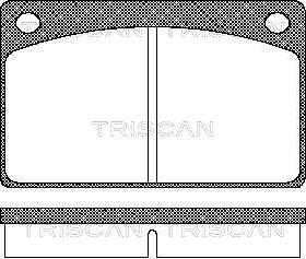 Triscan 8110 27602 - Гальмівні колодки, дискові гальма autocars.com.ua