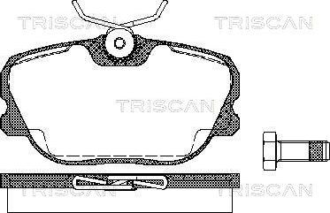 Triscan 8110 27894 - Тормозные колодки, дисковые, комплект avtokuzovplus.com.ua