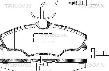 Triscan 8110 28002 - Тормозные колодки, дисковые, комплект avtokuzovplus.com.ua