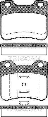 Triscan 8110 28005 - Тормозные колодки, дисковые, комплект avtokuzovplus.com.ua