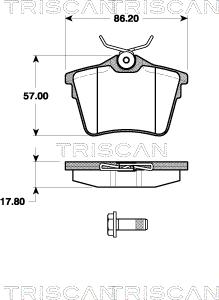 Triscan 8110 28036 - Тормозные колодки, дисковые, комплект autodnr.net