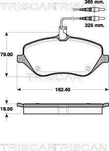 Triscan 8110 28037 - Гальмівні колодки, дискові гальма autocars.com.ua