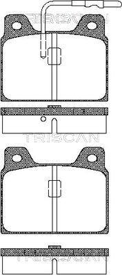 Triscan 8110 28723 - Гальмівні колодки, дискові гальма autocars.com.ua