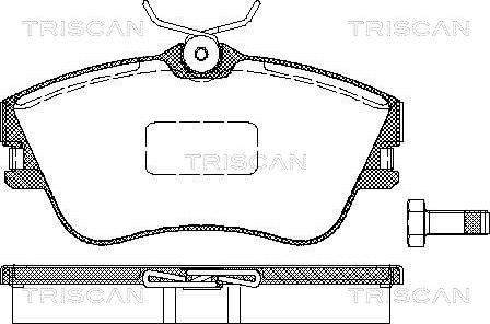 Triscan 8110 29001 - Гальмівні колодки, дискові гальма autocars.com.ua