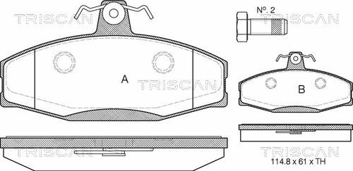 Triscan 8110 29007 - Тормозные колодки, дисковые, комплект autodnr.net