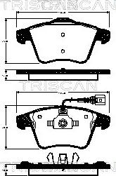 Triscan 8110 29055 - Гальмівні колодки, дискові гальма autocars.com.ua