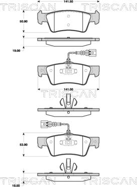 Triscan 8110 29060 - Гальмівні колодки, дискові гальма autocars.com.ua