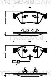 Triscan 8110 29068 - Гальмівні колодки, дискові гальма autocars.com.ua