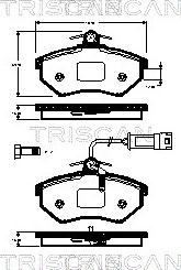 Triscan 8110 29071 - Гальмівні колодки, дискові гальма autocars.com.ua