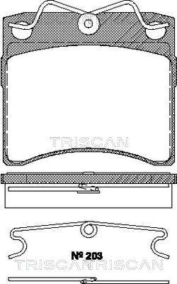 Triscan 8110 29153 - Тормозные колодки, дисковые, комплект autodnr.net