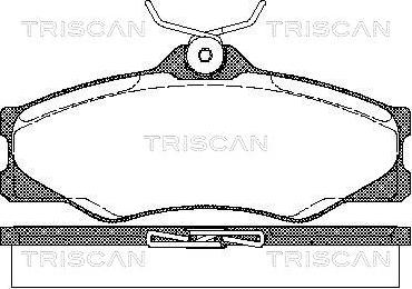 Triscan 8110 29845 - Гальмівні колодки, дискові гальма autocars.com.ua