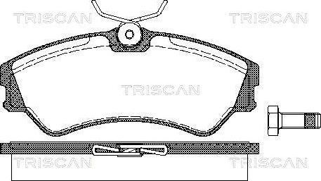 Triscan 8110 29939 - Гальмівні колодки, дискові гальма autocars.com.ua