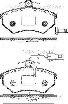 Triscan 0 986 424 201 - Гальмівні колодки, дискові гальма autocars.com.ua
