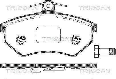 Triscan 8110 29986 - Гальмівні колодки, дискові гальма autocars.com.ua