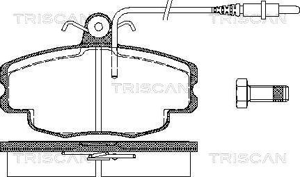 Triscan 8110 38982 - Тормозные колодки, дисковые, комплект avtokuzovplus.com.ua