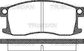 Triscan 8110 40054 - Тормозные колодки, дисковые, комплект avtokuzovplus.com.ua