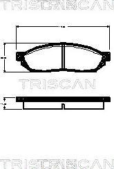 Triscan 8110 40055 - Тормозные колодки, дисковые, комплект avtokuzovplus.com.ua