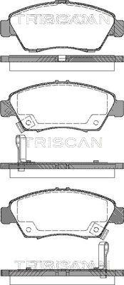 Triscan 8110 40168 - Гальмівні колодки, дискові гальма autocars.com.ua