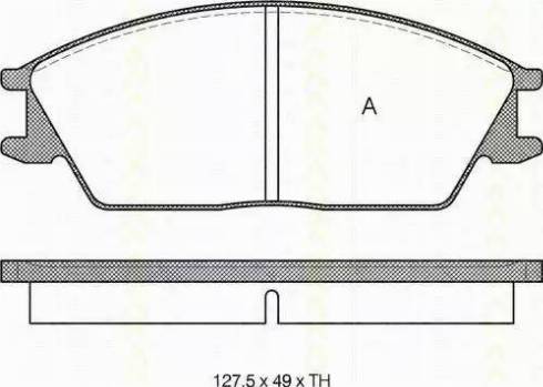 Triscan 8110 40852 - Гальмівні колодки, дискові гальма autocars.com.ua