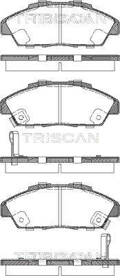 Triscan 8110 40971 - Тормозные колодки, дисковые, комплект avtokuzovplus.com.ua