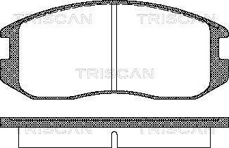 Triscan 8110 42001 - Тормозные колодки, дисковые, комплект avtokuzovplus.com.ua