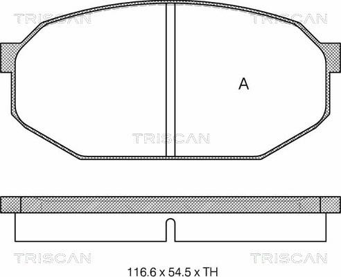 Triscan 8110 42012 - Тормозные колодки, дисковые, комплект avtokuzovplus.com.ua