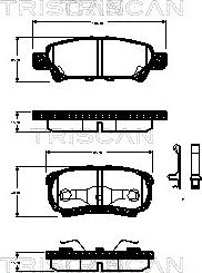 Triscan 8110 42024 - Колодки гальмівні дискові autocars.com.ua