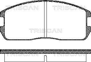 Triscan 8110 42832 - Гальмівні колодки, дискові гальма autocars.com.ua