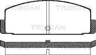 Triscan 8110 42908 - Тормозные колодки, дисковые, комплект avtokuzovplus.com.ua