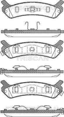 Triscan 8110 43006 - Гальмівні колодки, дискові гальма autocars.com.ua