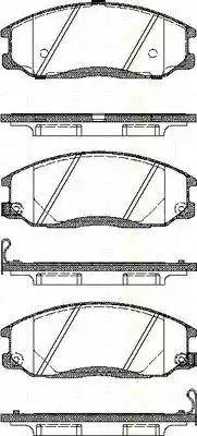 Triscan 8110 43021 - Гальмівні колодки, дискові гальма autocars.com.ua