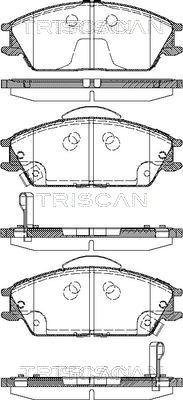 Triscan 8110 43023 - Гальмівні колодки, дискові гальма autocars.com.ua