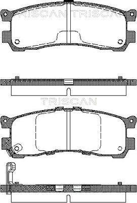 Triscan 8110 50008 - Гальмівні колодки, дискові гальма autocars.com.ua