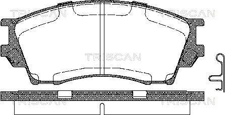 Triscan 8110 50010 - Тормозные колодки, дисковые, комплект avtokuzovplus.com.ua