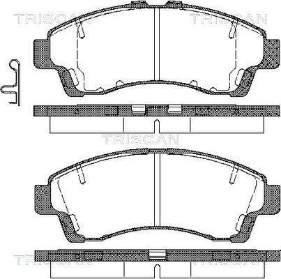 Triscan 8110 50015 - Гальмівні колодки, дискові гальма autocars.com.ua